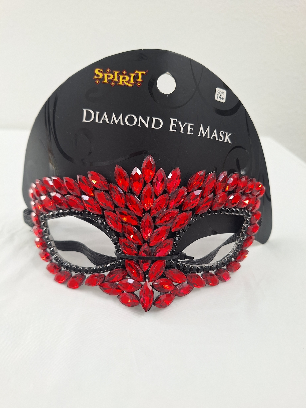 Spirit Diamond Eye Mask in Red Rhinestones